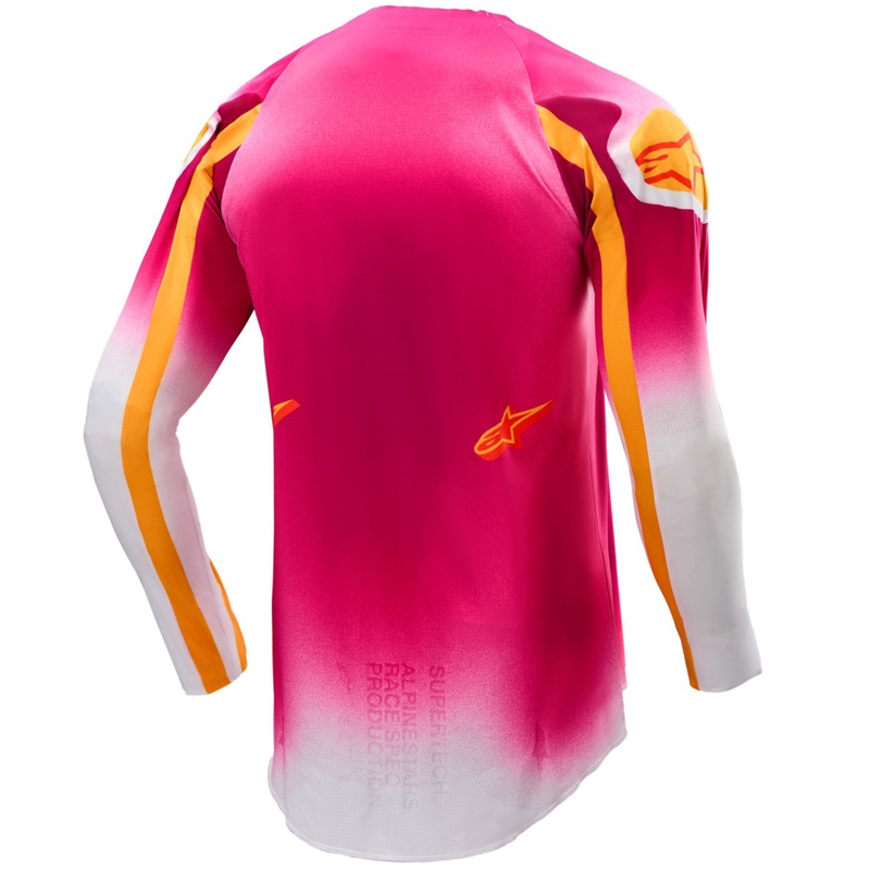 Alpinestars Supertech SX AFD περιορισμένη έκδοση MIG fluo ροζ-λευκό-πορτοκαλί φανέλα motocross