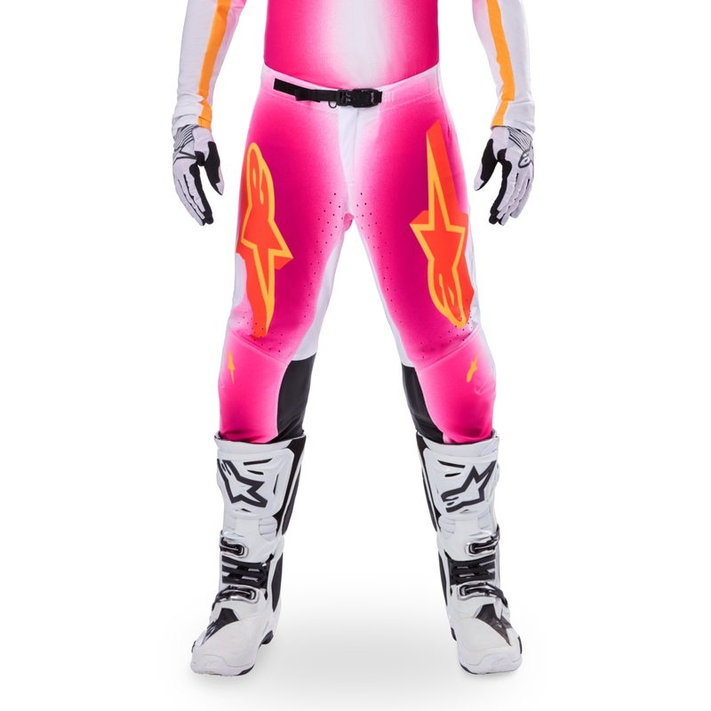 Alpinestars Supertech limited edition MIG fluo ροζ-λευκό-πορτοκαλί παντελόνι motocross