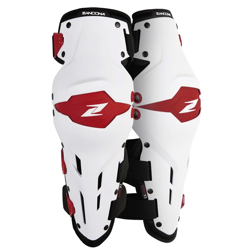Επιγονατίδες για μοτοσικλέτες Zandona X-Treme Kneeguard λευκό-κόκκινο