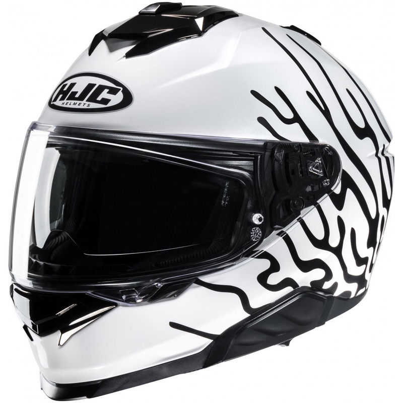 Ενσωματωμένο κράνος μοτοσικλέτας HJC i71 Celos MC3H λευκό-μαύρο-κίτρινο