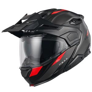 Nexx X.Lifecountry Terra αναδιπλούμενο κράνος μοτοσικλέτας ματ γκρι-κόκκινο