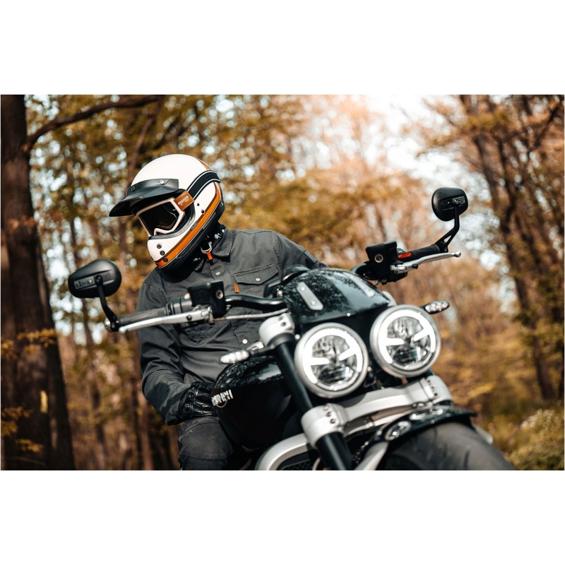 Κράνος μοτοσικλέτας HJC V60 Scoby MC7 full-face μπεζ-μαύρο-πορτοκαλί-γκρι