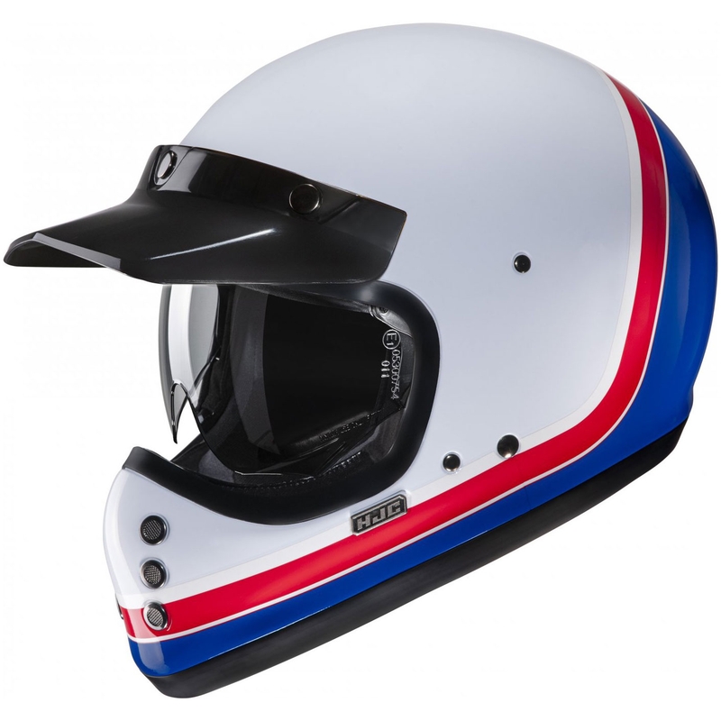 Κράνος μοτοσικλέτας full face HJC V60 Scoby MC21 λευκό-κόκκινο-μπλε