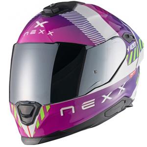 NEXX Y.100R Fade μοβ και λευκό ενσωματωμένο κράνος μοτοσικλέτας