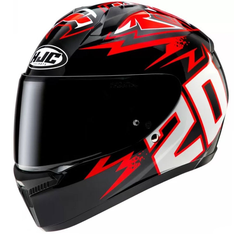 HJC C10 Diablo Mask MC1 μαύρο-κόκκινο-λευκό ολοκληρωμένο κράνος μοτοσικλέτας