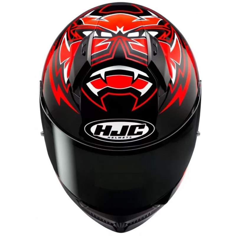 HJC C10 Diablo Mask MC1 μαύρο-κόκκινο-λευκό ολοκληρωμένο κράνος μοτοσικλέτας