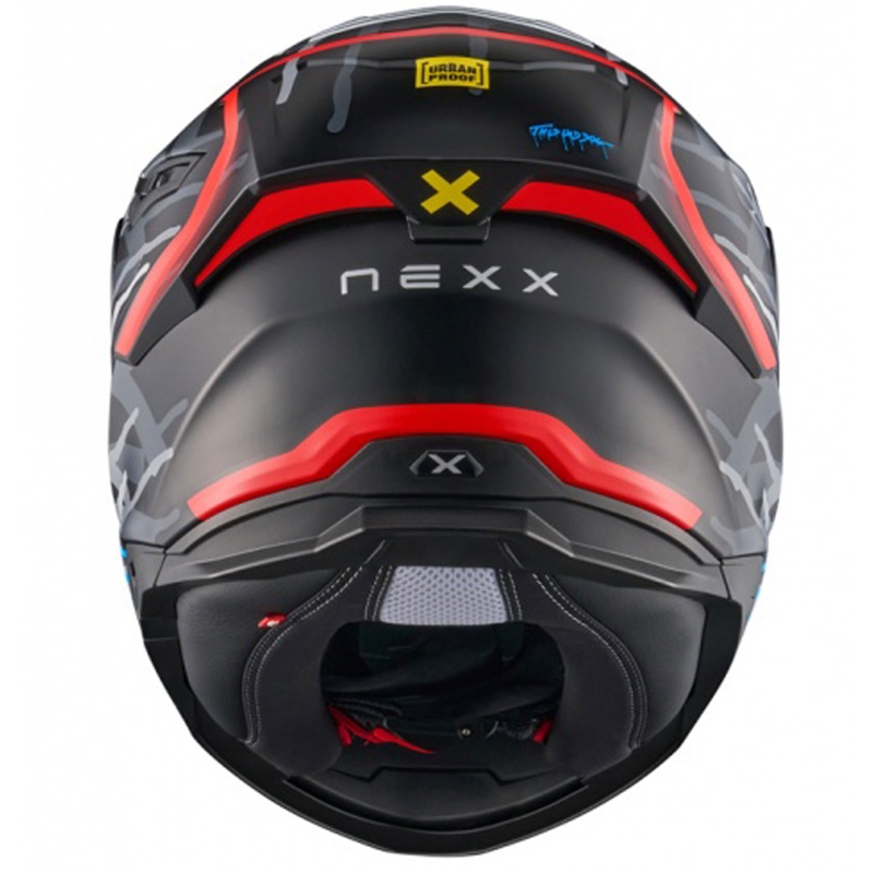 NEXX Y.100R Urbangram μαύρο-κόκκινο ενσωματωμένο κράνος μοτοσικλέτας προσφορά
