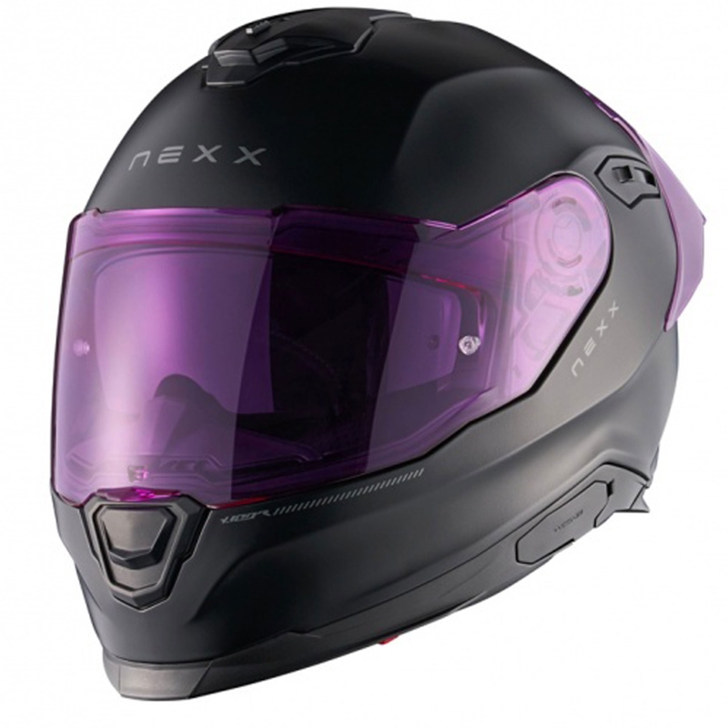 Ενσωματωμένο κράνος μοτοσικλέτας NEXX Y.100R Subsonic ματ μαύρο-ροζ
