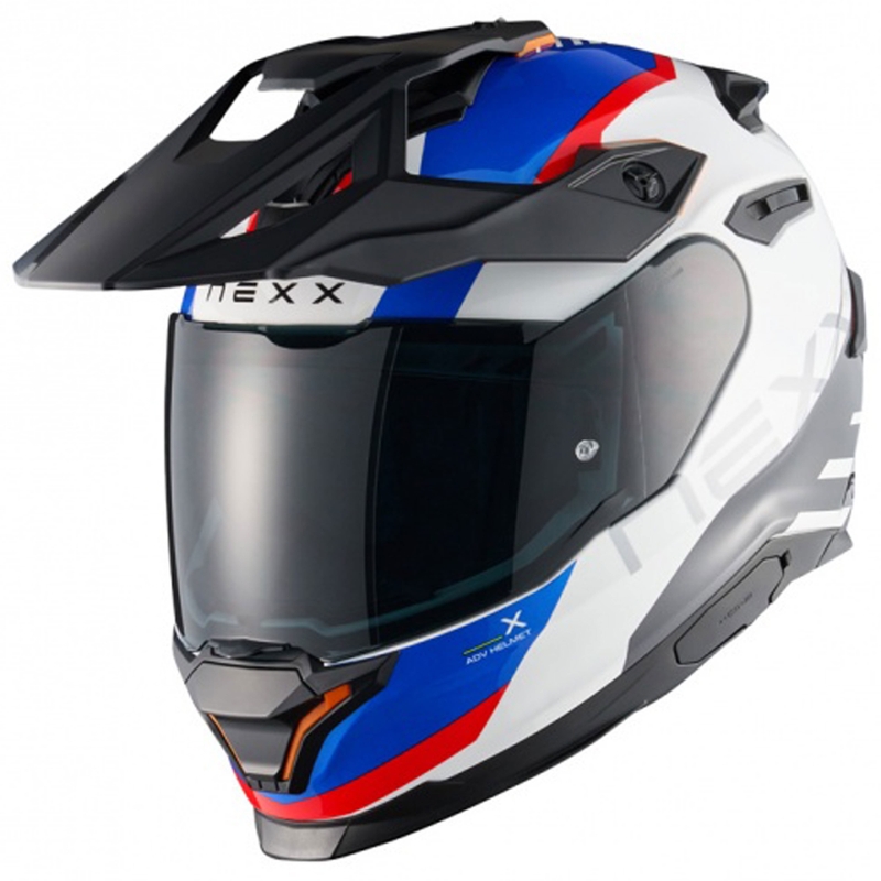 Κράνος μοτοσικλέτας Enduro NEXX Y.TRAVL Quest λευκό-μπλε-κόκκινο