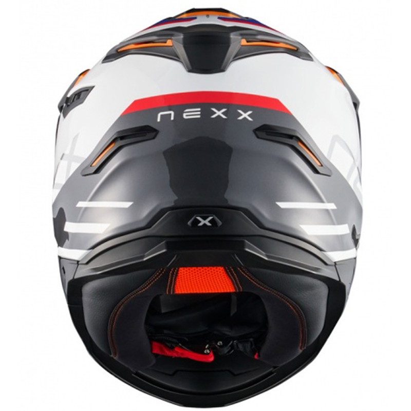Κράνος μοτοσικλέτας Enduro NEXX Y.TRAVL Quest λευκό-μπλε-κόκκινο