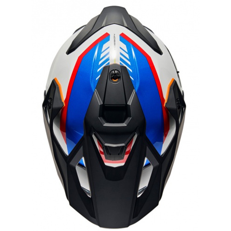 Κράνος μοτοσικλέτας Enduro NEXX Y.TRAVL Quest λευκό-μπλε-κόκκινο