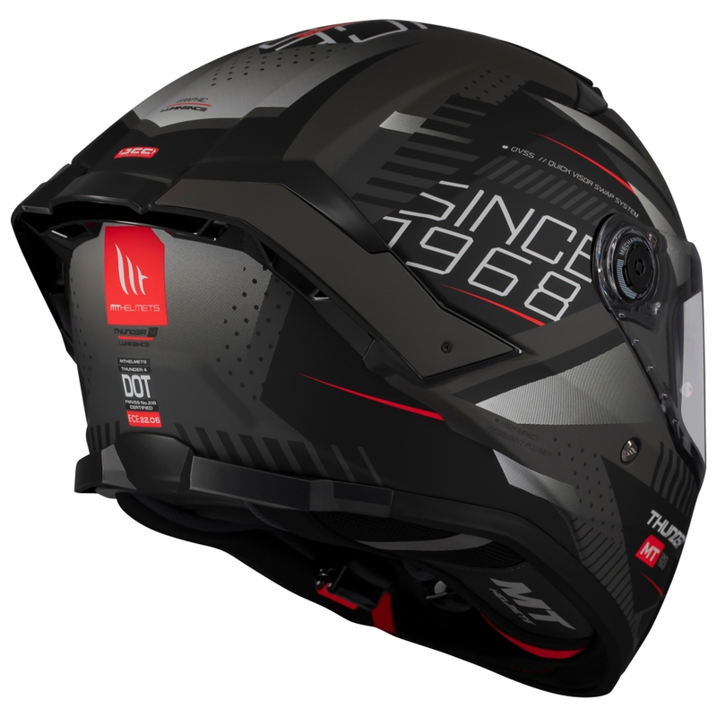 MT Thunder 4 SV Luminence ολοκληρωμένο κράνος μοτοσικλέτας μαύρο ματ