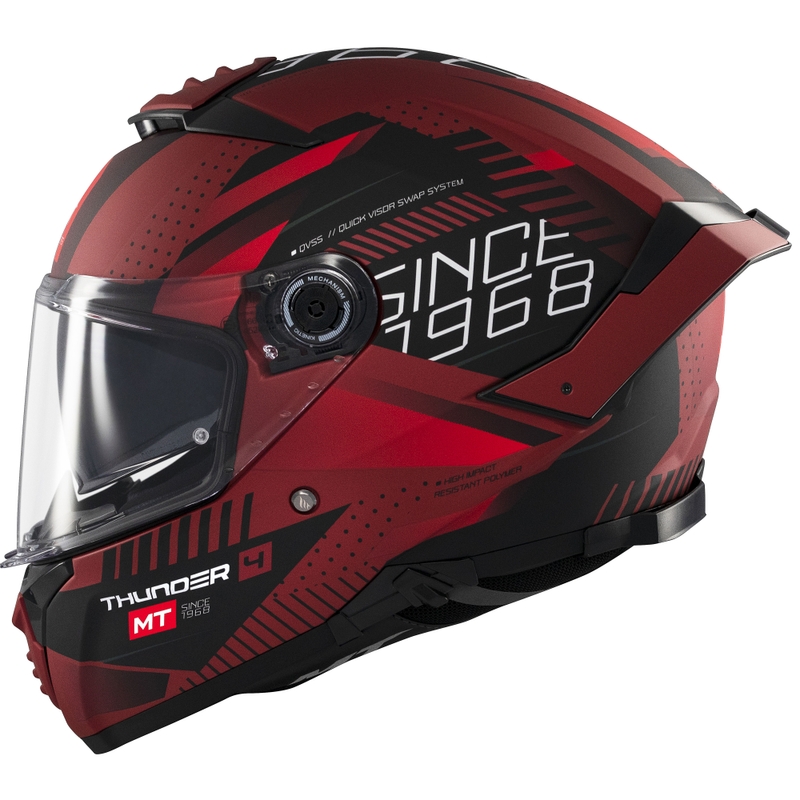 Κράνος μοτοσικλέτας full face MT Thunder 4 SV Luminence ματ κόκκινο