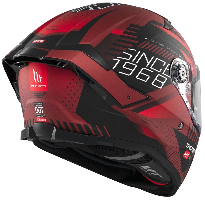 Κράνος μοτοσικλέτας full face MT Thunder 4 SV Luminence ματ κόκκινο