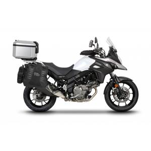 Complete set of SHAD TERRA TR40 adventure saddlebags and SHAD TERRA aluminium 55L topcase, including mounting kit SHAD SUZUKI DL 650 V-Strom