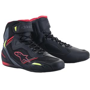 Alpinestars Faster 3 Rideknit Black-Red-Fluo Yellow-Grey μπότες μοτοσικλέτας