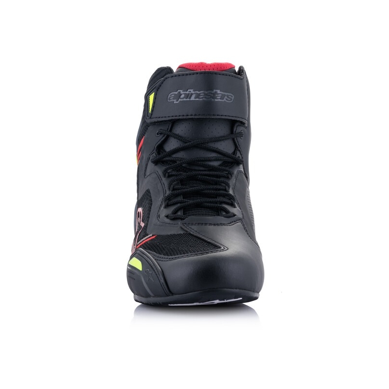 Alpinestars Faster 3 Rideknit Black-Red-Fluo Yellow-Grey μπότες μοτοσικλέτας