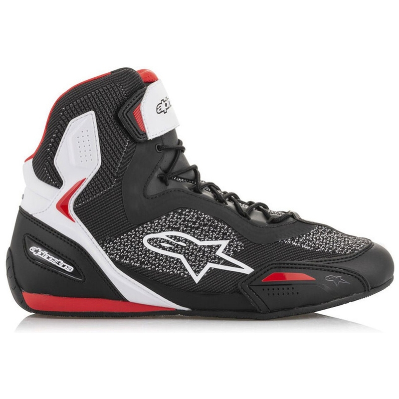 Alpinestars Faster 3 Rideknit Μπότες μοτοσικλέτας σε μαύρο, λευκό και κόκκινο χρώμα