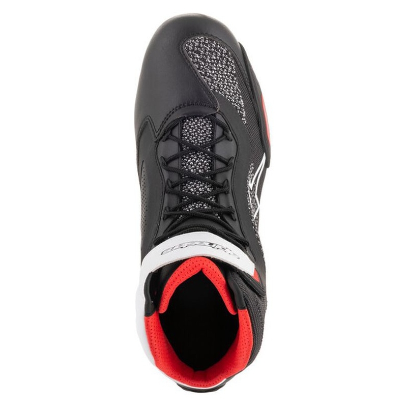 Alpinestars Faster 3 Rideknit Μπότες μοτοσικλέτας σε μαύρο, λευκό και κόκκινο χρώμα