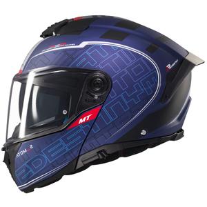 MT Atom 2 SV Destiny flip-up κράνος μοτοσικλέτας ματ μπλε-μαύρο