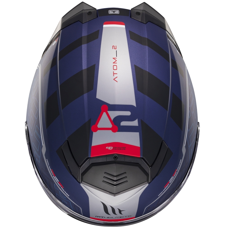 MT Atom 2 SV Destiny flip-up κράνος μοτοσικλέτας ματ μπλε-μαύρο