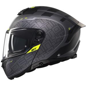 MT Atom 2 SV Destiny flip-up κράνος μοτοσικλέτας ματ μαύρο-γκρι