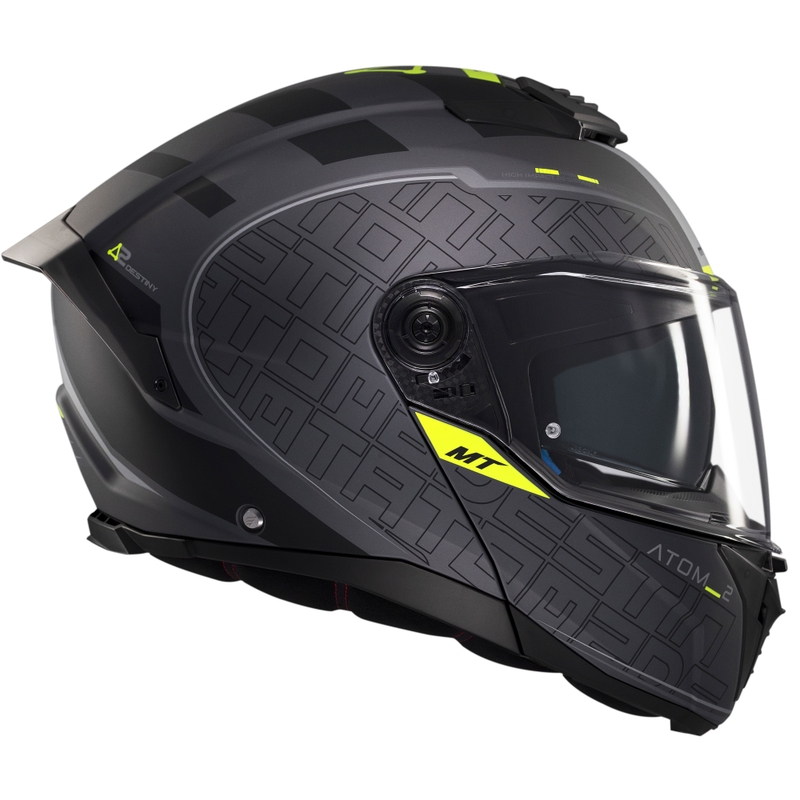 MT Atom 2 SV Destiny flip-up κράνος μοτοσικλέτας ματ μαύρο-γκρι