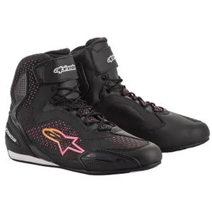 Alpinestars Γυναικείες μπότες μοτοσικλέτας Stella Faster 3 Rideknit Μαύρο, Κίτρινο και Ροζ