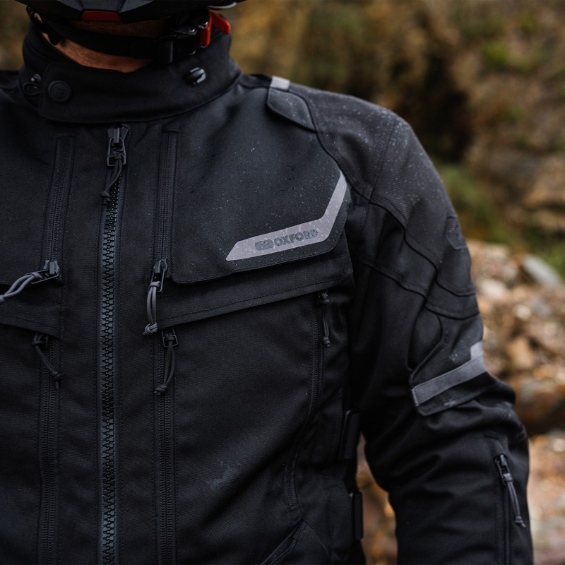Oxford Advanced Rockland Dry2Dry μαύρο μπουφάν μοτοσικλέτας