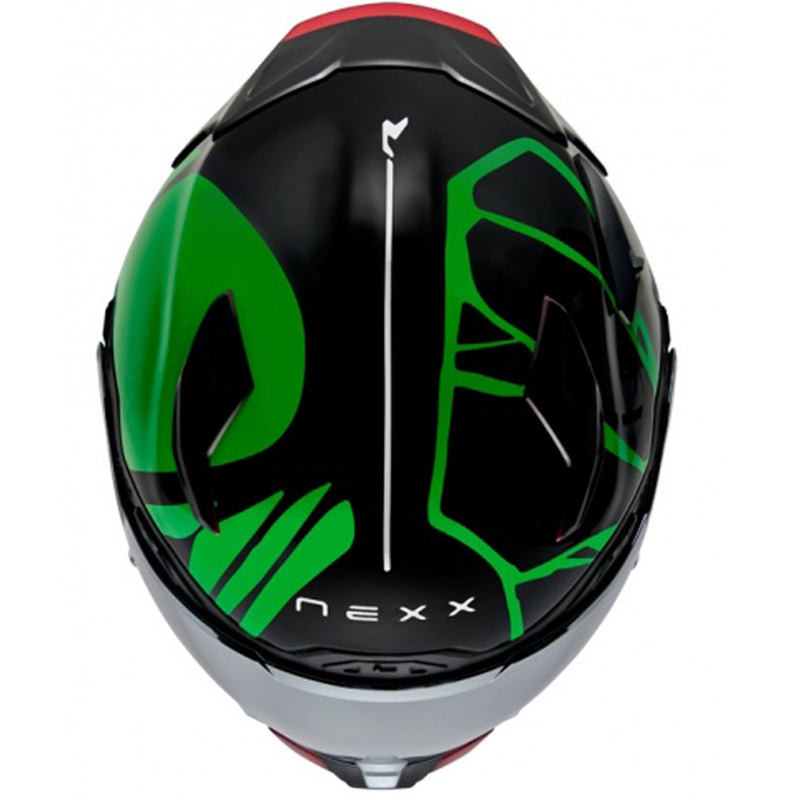 Ενσωματωμένο κράνος μοτοσικλέτας Nexx X.WST3 B-Side μαύρο-πράσινο