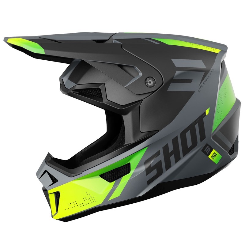 Κράνος Motocross Shot Lite Ultra matt fluo κίτρινο