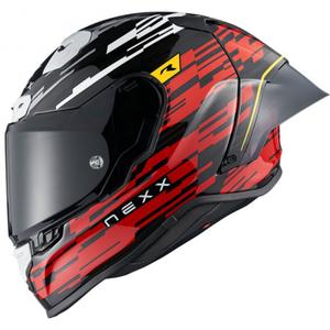 Ενσωματωμένο κράνος μοτοσικλέτας Nexx X.R3R Glitch Racer κόκκινο και λευκό