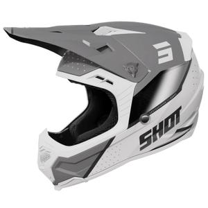 Κράνος Motocross Shot Core Honor γκρι-περλίνα
