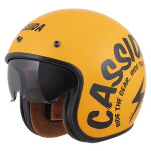 Cassida Oxygen 2.0 Gear open face κράνος μοτοσικλέτας κίτρινο-μαύρο