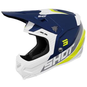 Κράνος Motocross Shot Core Custom μπλε-μαργαριτάρι