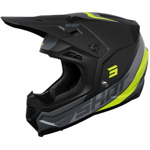 Κράνος Motocross Shot Core Custom μαύρο-κίτρινο φλούο