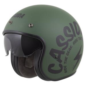Κράνος μοτοσικλέτας Cassida Oxygen 2.0 Gear Open Face Ματ Πράσινο-Μαύρο