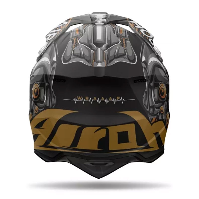 Κράνος μοτοκρός Airoh Wraaap Cyborg σε μαύρο ματ