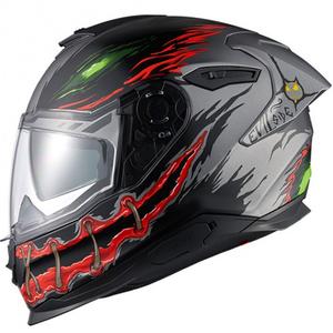 Ενσωματωμένο κράνος μοτοσικλέτας Nexx Y.100R Night Rider σκούρο γκρι