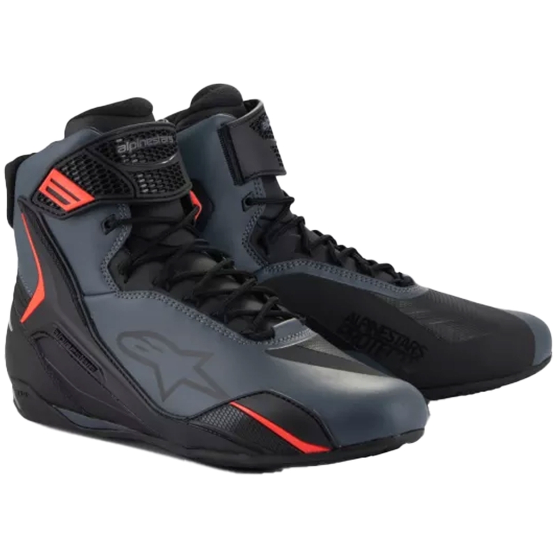 Μπότες μοτοσικλέτας Alpinestars Faster-4 μαύρο-γκρι-fluo κόκκινο
