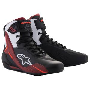 Μπότες μοτοσικλέτας Alpinestars Faster-4 μαύρο-άσπρο-σκούρο κόκκινο