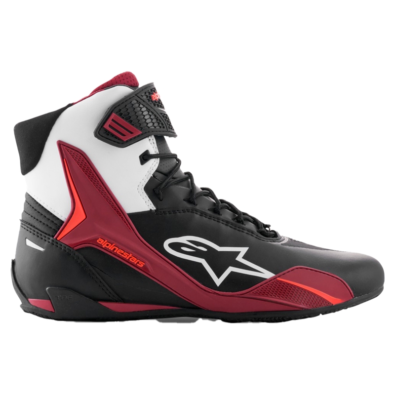 Μπότες μοτοσικλέτας Alpinestars Faster-4 μαύρο-άσπρο-σκούρο κόκκινο