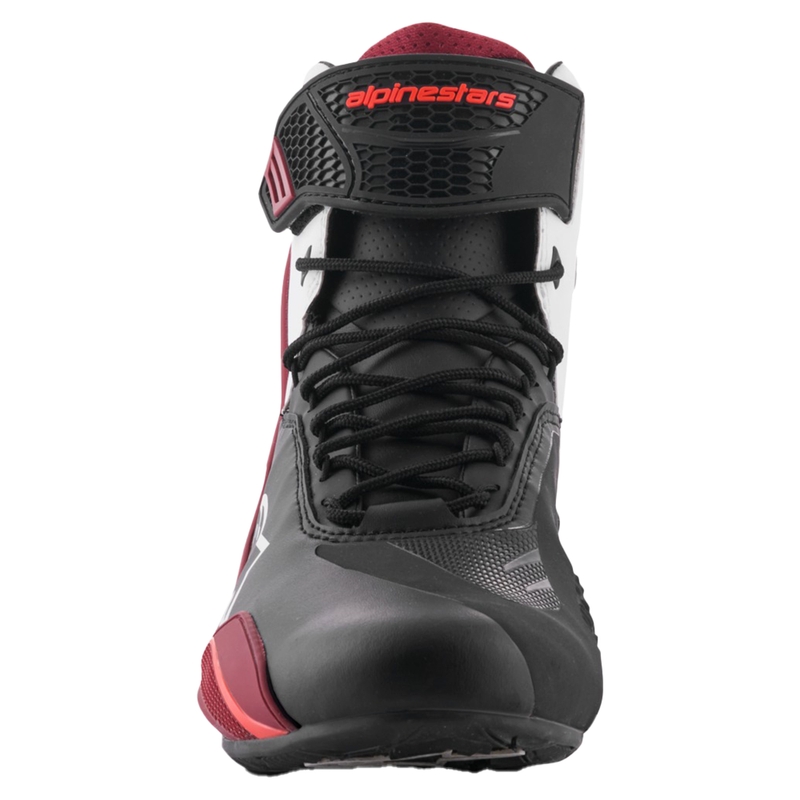 Μπότες μοτοσικλέτας Alpinestars Faster-4 μαύρο-άσπρο-σκούρο κόκκινο