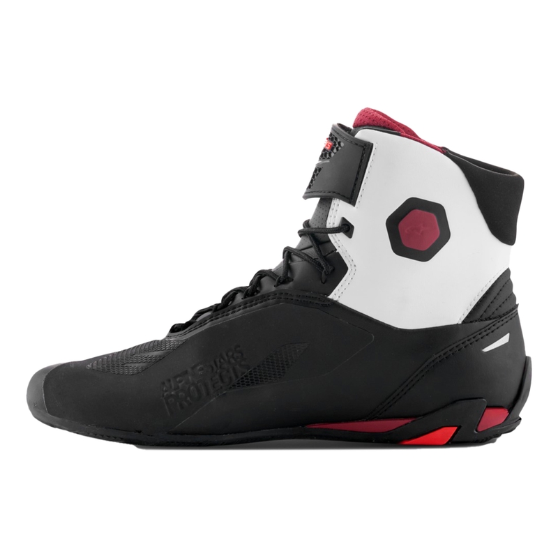 Μπότες μοτοσικλέτας Alpinestars Faster-4 μαύρο-άσπρο-σκούρο κόκκινο