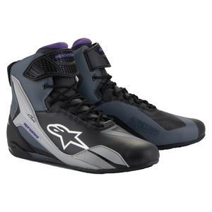 Γυναικείες μπότες μοτοσικλέτας Alpinestars Stella Faster-4 μαύρο-γκρι-μωβ