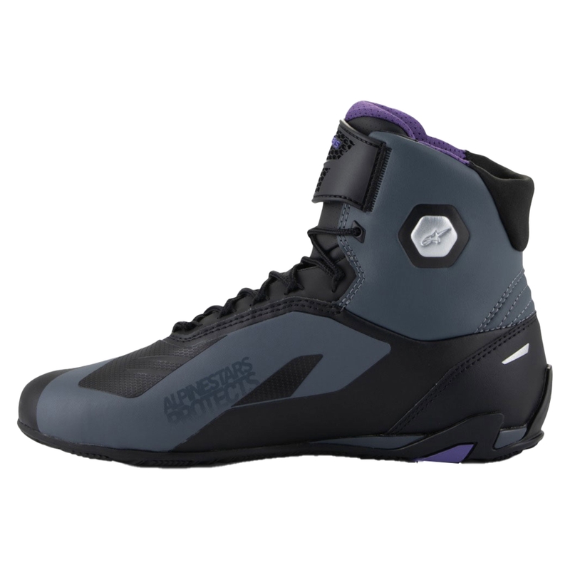 Γυναικείες μπότες μοτοσικλέτας Alpinestars Stella Faster-4 μαύρο-γκρι-μωβ