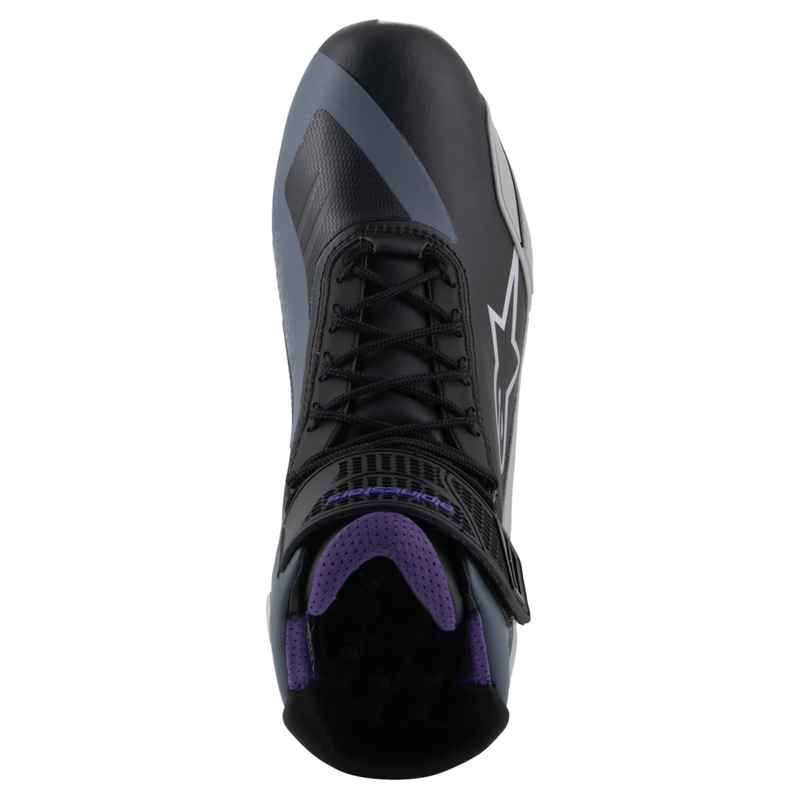 Γυναικείες μπότες μοτοσικλέτας Alpinestars Stella Faster-4 μαύρο-γκρι-μωβ