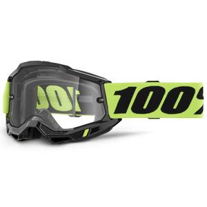 Γυαλιά Motocross 100% ACCURI 2 Enduro κίτρινα με διπλό διάφανο πλεξιγκλάς
