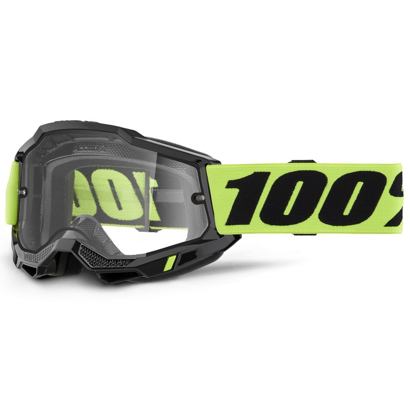 Γυαλιά Motocross 100% ACCURI 2 Enduro κίτρινα με διπλό διάφανο πλεξιγκλάς