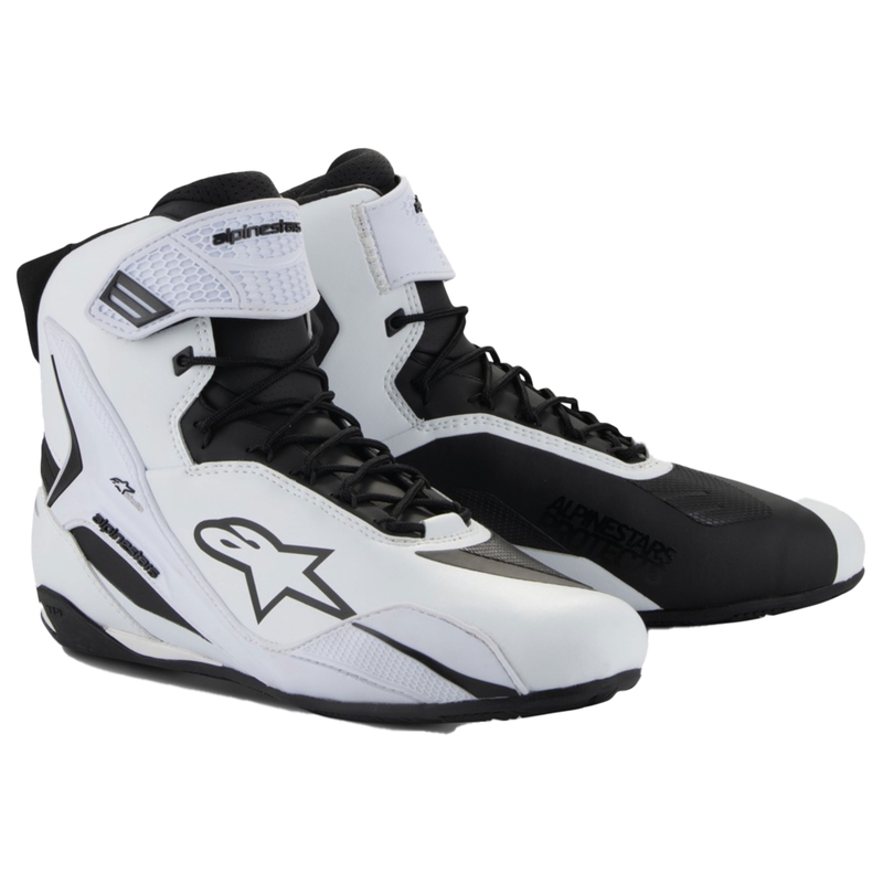 Γυναικείες μπότες μοτοσικλέτας Alpinestars Stella Faster-4 άσπρο-μαύρο